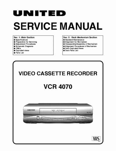 funai VCR 4070 funai VCR 4070 service manual